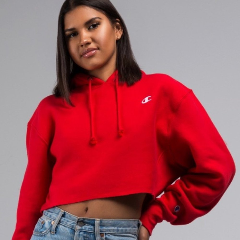 Champion reverse weave red hoodie - Picture 2 of 6